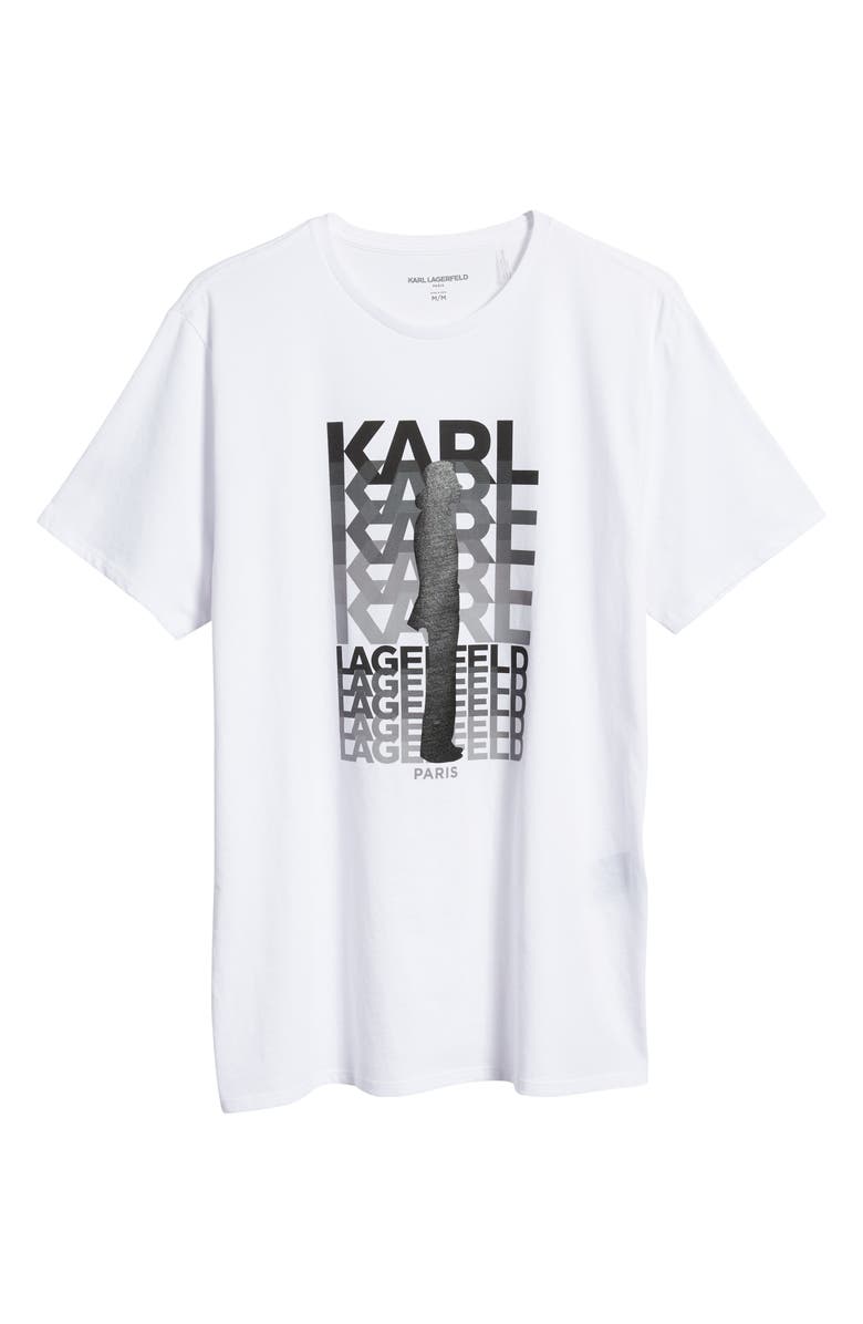 KARL LAGERFELD PARIS Karl Lagerfield Paris Repeat Logo Graphic Tee, Alternate, color,