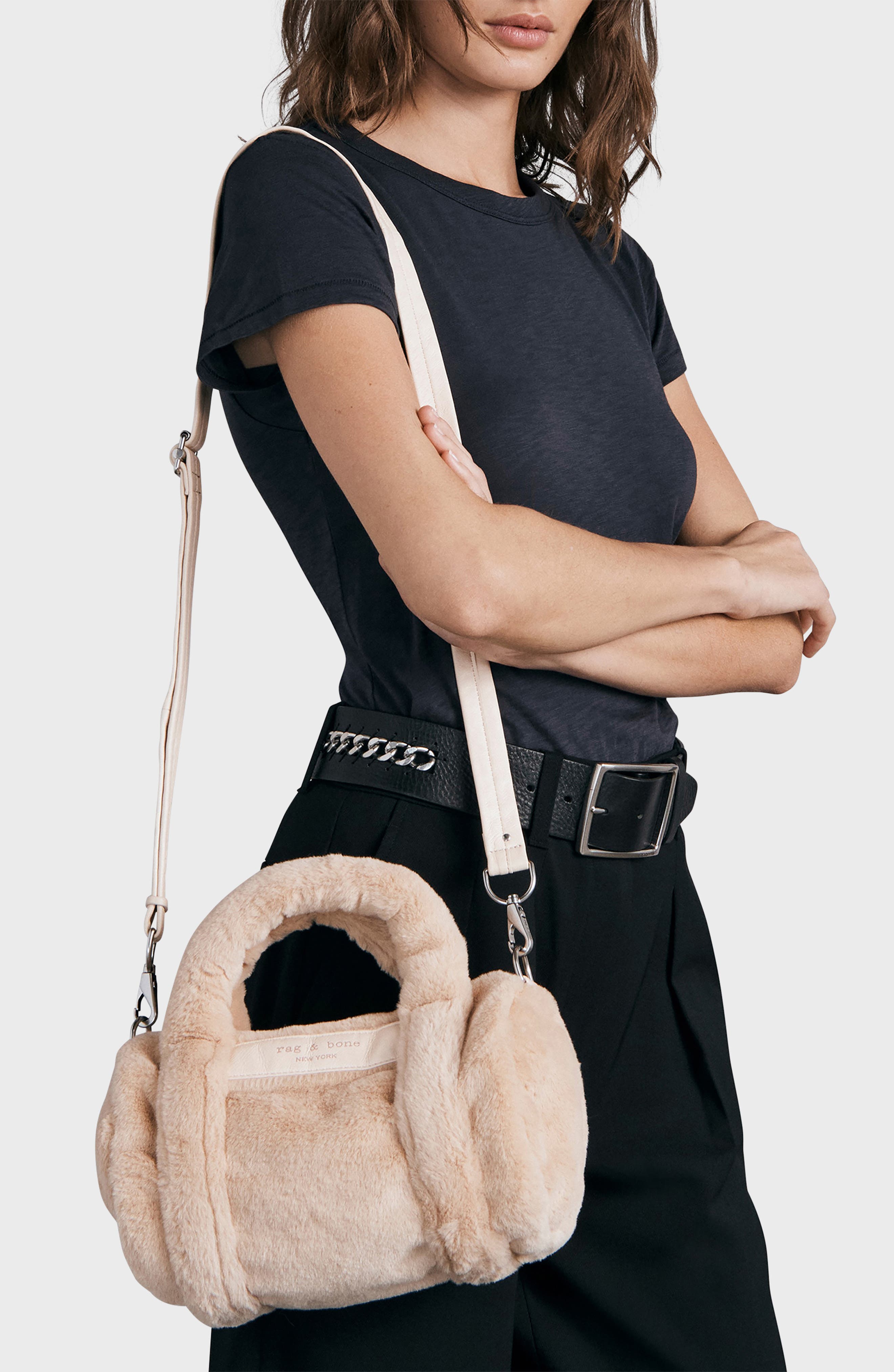 rag & bone Cloud Mini Faux Fur Duffle (Women) | Nordstromrack