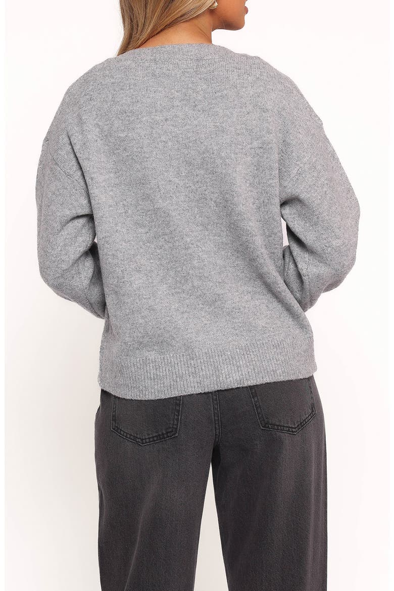 Neri Bow Tie Front Cardigan, Alternate, color, GREY