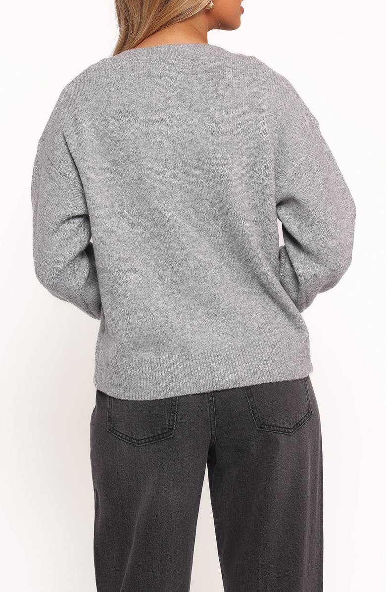 Petal & Pup Neri Bow Tie Front Cardigan, Alternate, color, Grey