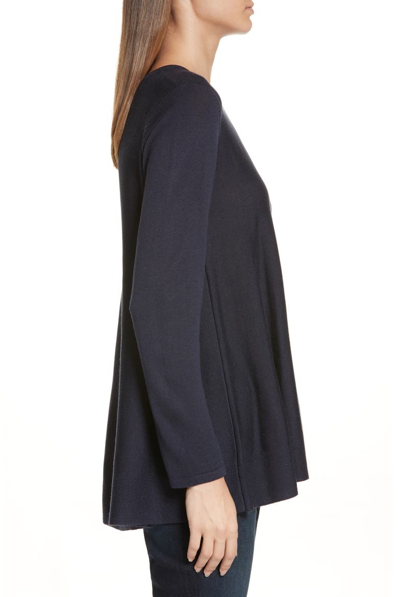 Tencel® Lyocell & Silk Sweater, Alternate, color, MIDNIGHT