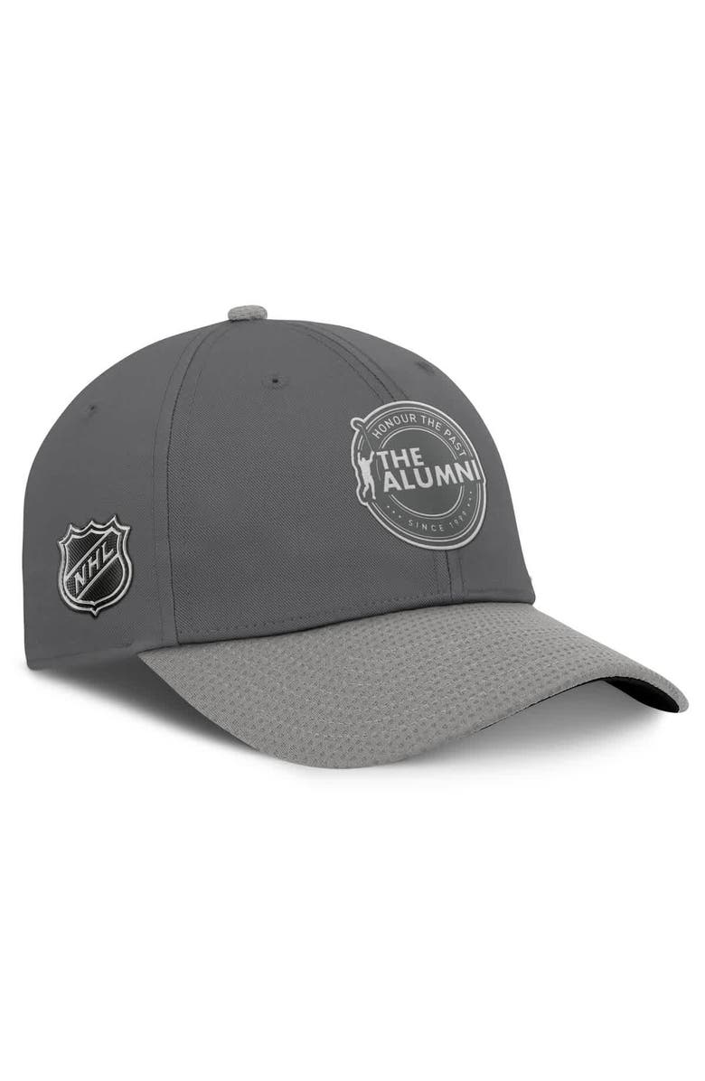 FANATICS Men's Fanatics Charcoal/Gray NHL Alumni Association Adjustable Hat, Alternate, color, 