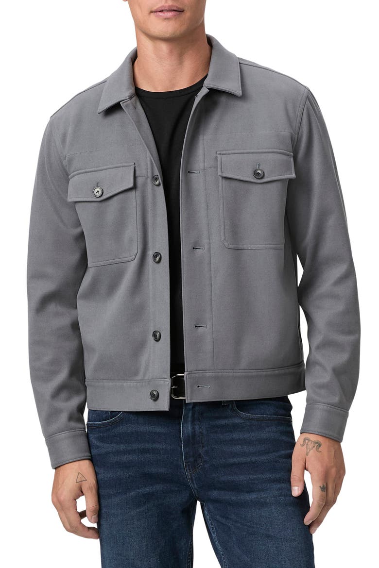 Alfred Bonded Twill Shirt Jacket, Main, color, WEATHERED BLUE MULTI