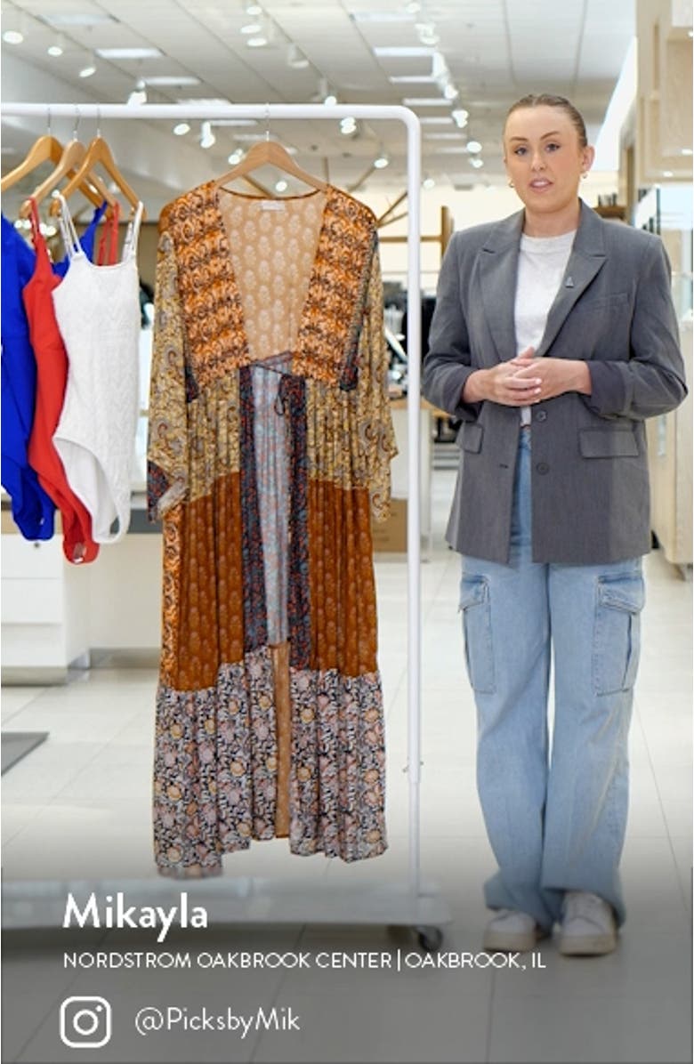 Bombay Mixed Print Maxi Wrap, sales video thumbnail