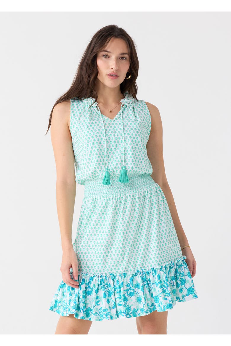 Smocked Waist Dress, Main, color, Rosemary Beach