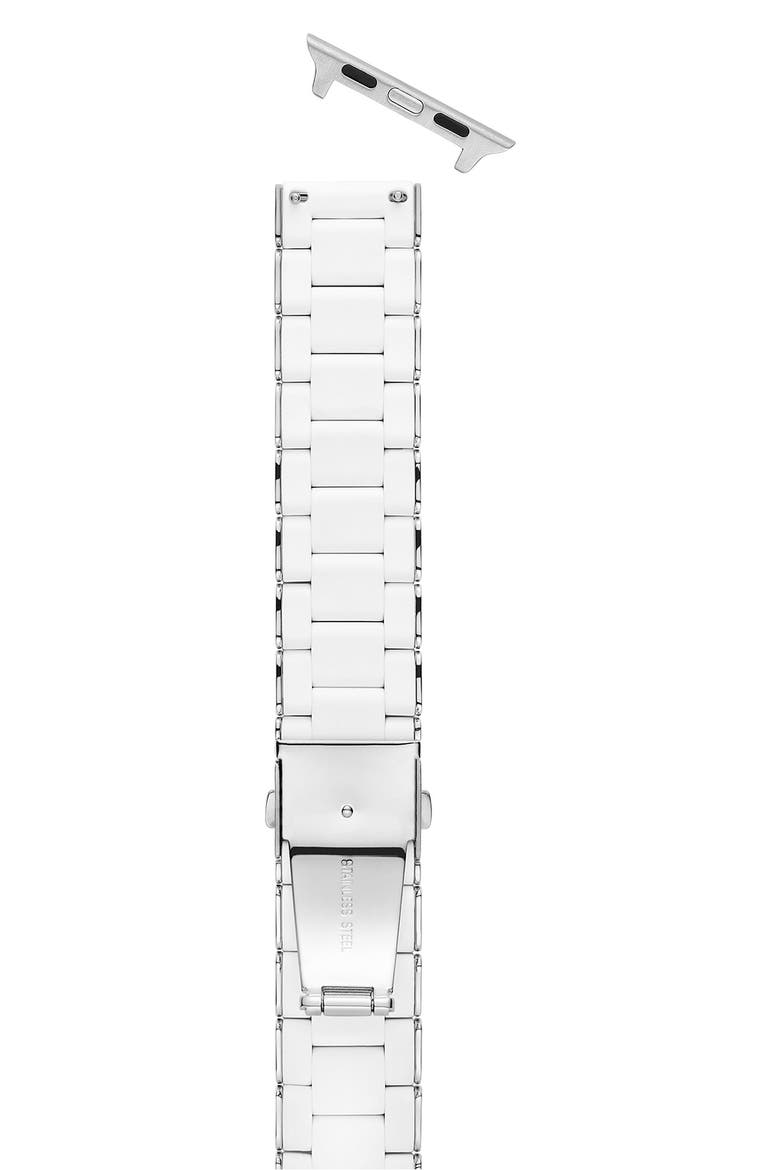 Silicone 20mm Apple Watch® Watchband, Alternate, color, WHITE