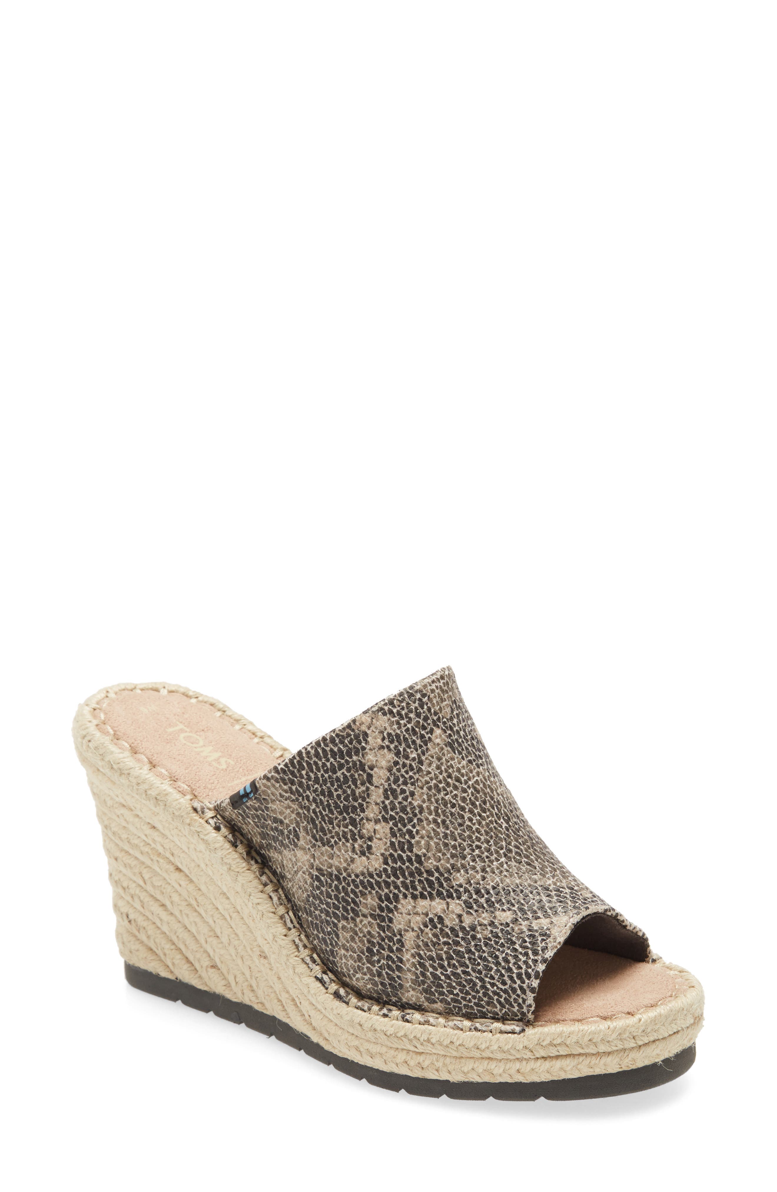 TOMS Monica Wedge Slide Sandal, Main, color, 