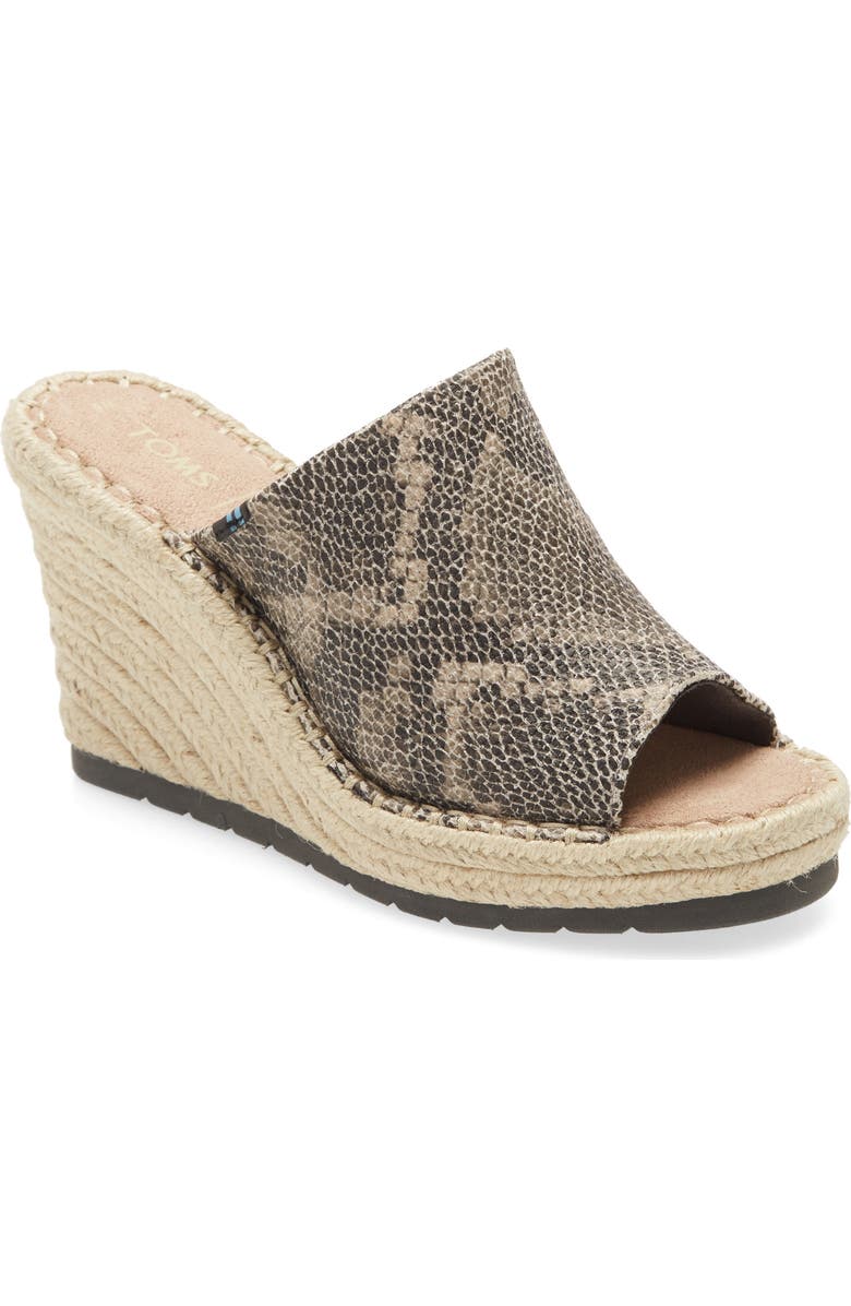 TOMS Monica Wedge Slide Sandal, Main, color,