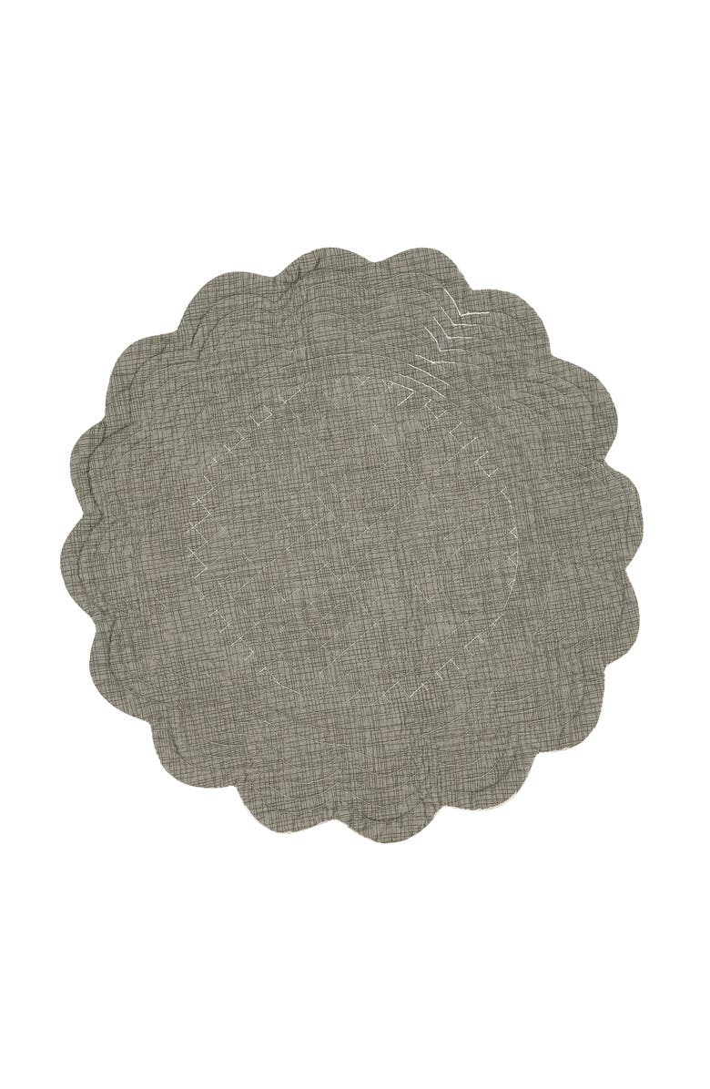 C&F Home Henderson Hideaway Round Woven Reversible Rustic Winter Wilderness Placemats Set of 6, 17", Alternate, color, Beige