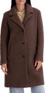 Kenneth Cole Notch Collar Bouclé Topper
