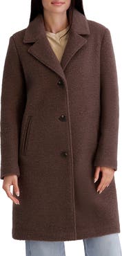 Kenneth Cole Notch Collar Bouclé Topper