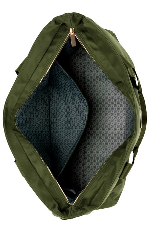 Badgley Mischka Uncomplicated Nylon Weekender Travel Tote Bag In Green
