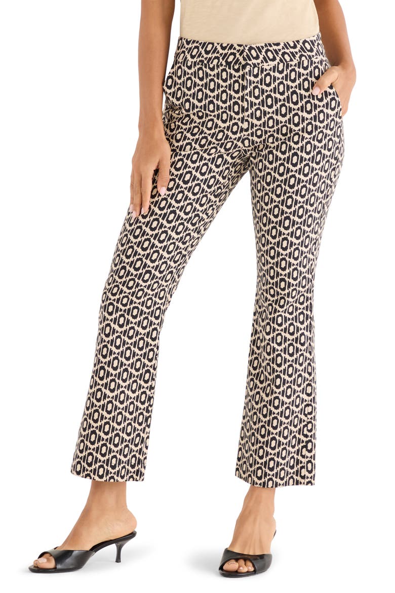 Lacy Diamond Plaza Ankle Pants, Main, color, BLACK MULTI