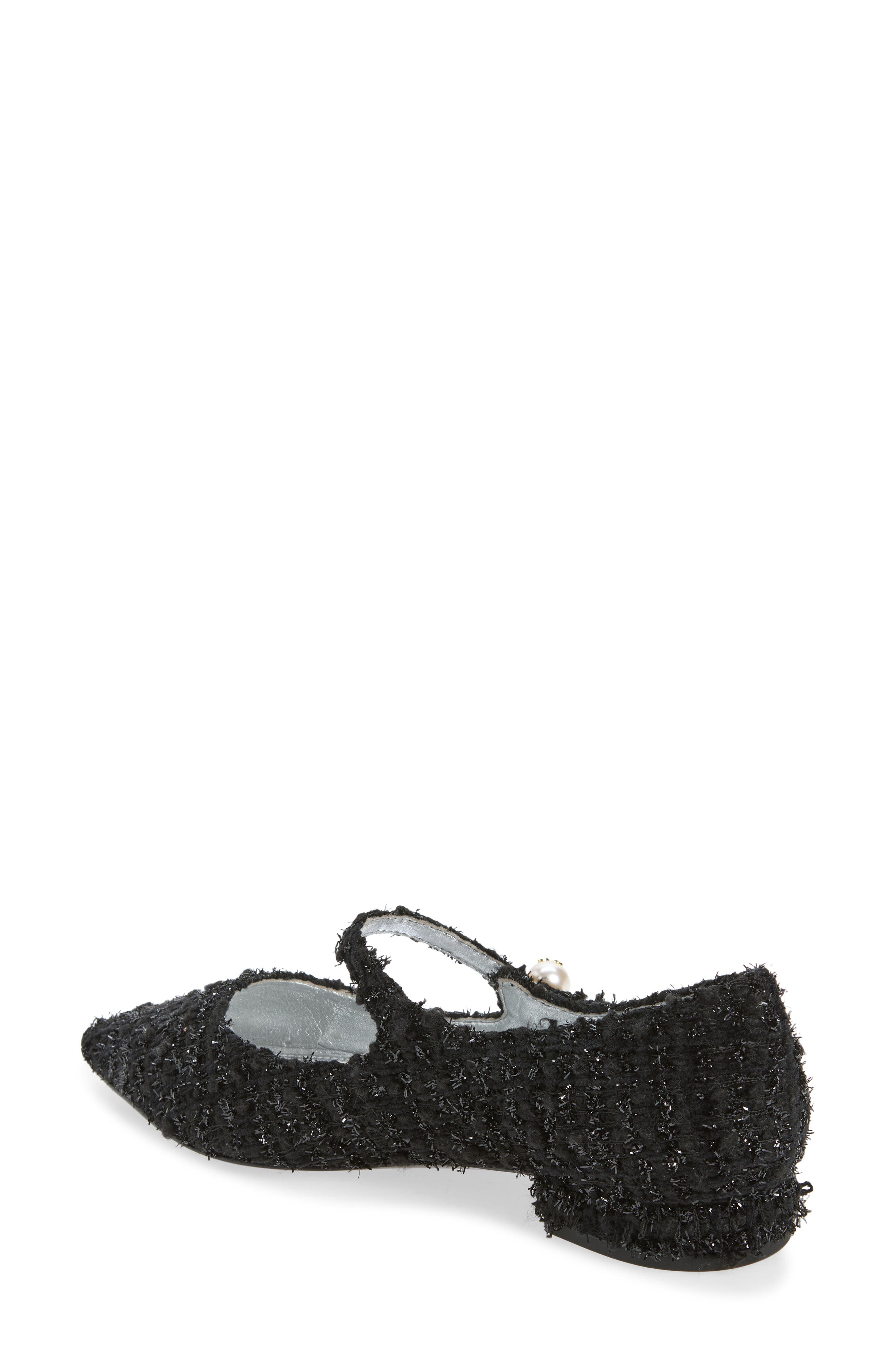 maya pearl mary jane flat, Alternate, color, BLACK