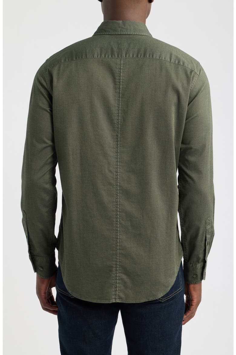 Tomlin Dobby Stretch Shirt, Alternate, color, DKGRN