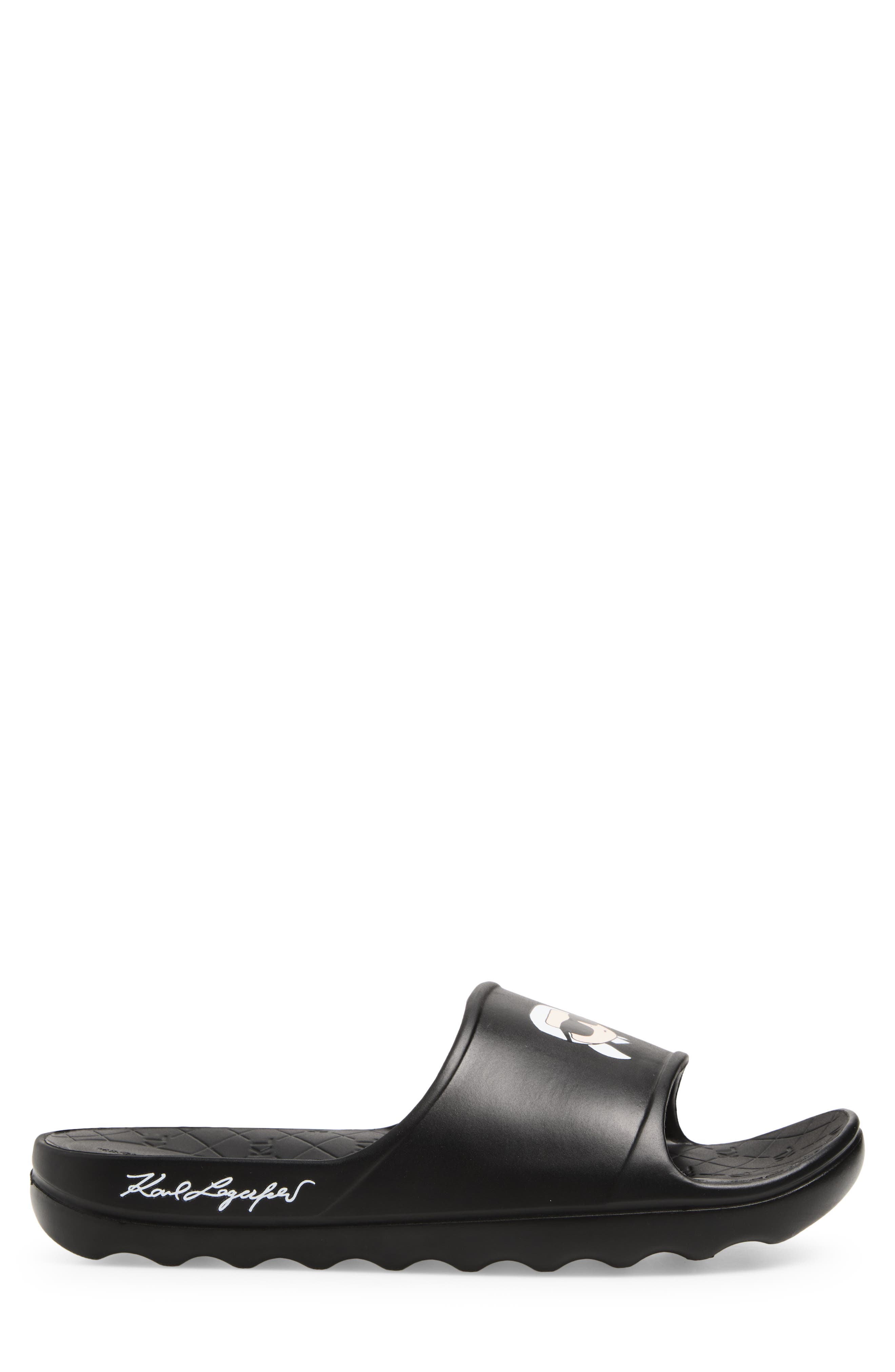 KARL LAGERFELD PARIS Sacha Slide Sandal, Alternate, color, Black