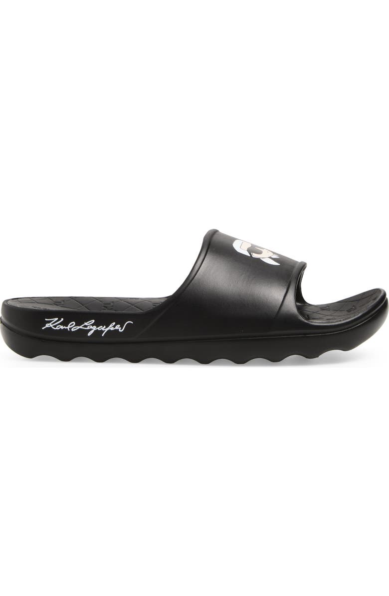 KARL LAGERFELD PARIS Sacha Slide Sandal, Alternate, color, Black