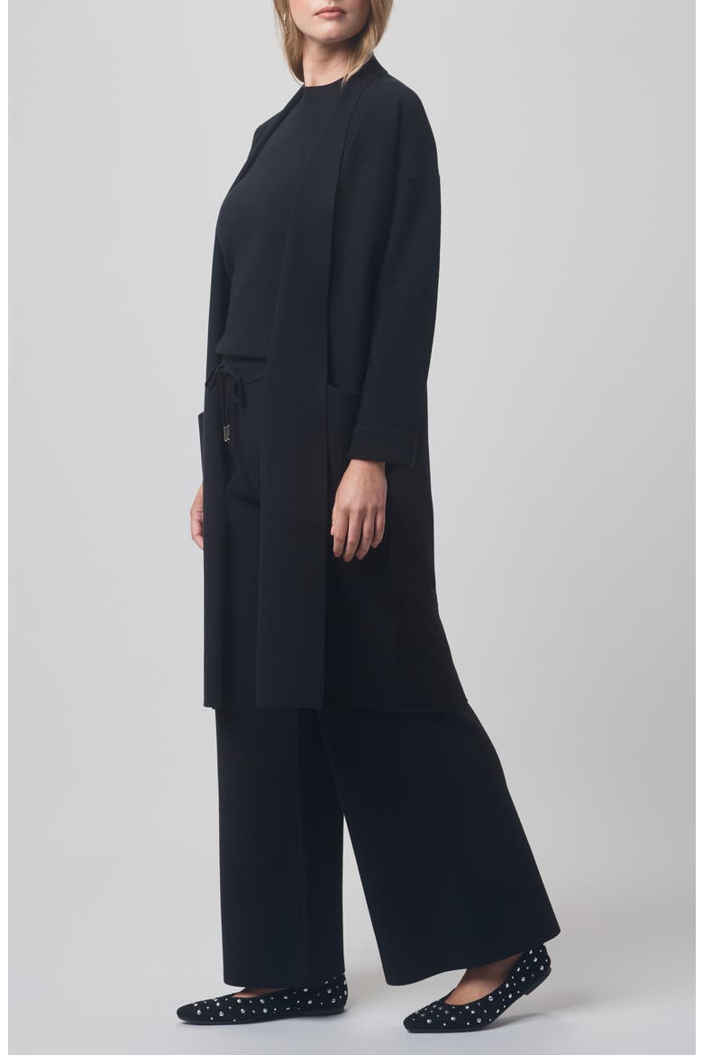 x @cellajaneblog Sleek Coatigan, Alternate, color, BLACK