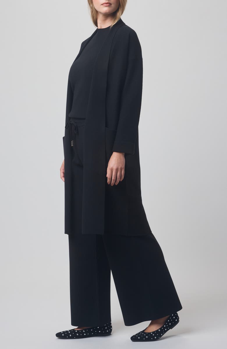 Splendid x @cellajaneblog Sleek Coatigan, Alternate, color, Black