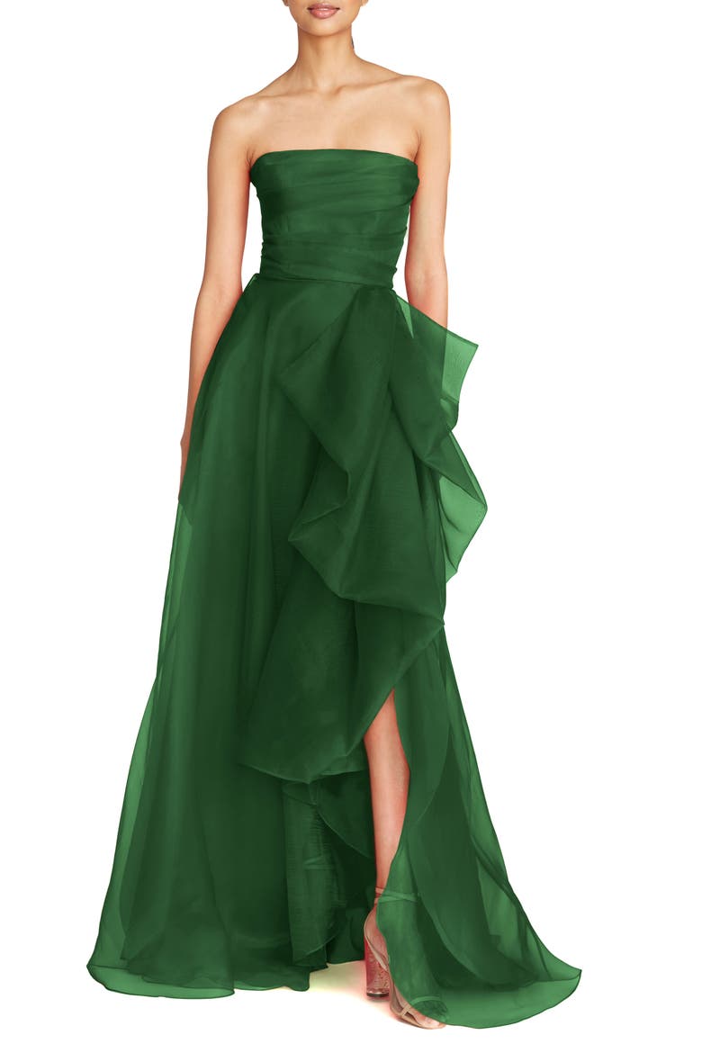 Teresa Strapless Draped Gown, Main, color, THORN