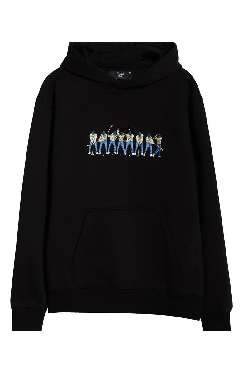 Eastside Golf Sequence Embroidered Hoodie, Main, color, Black