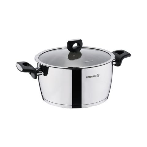 Nora 2 Piece 2 Liter Stainless Steel Casserole with Lid