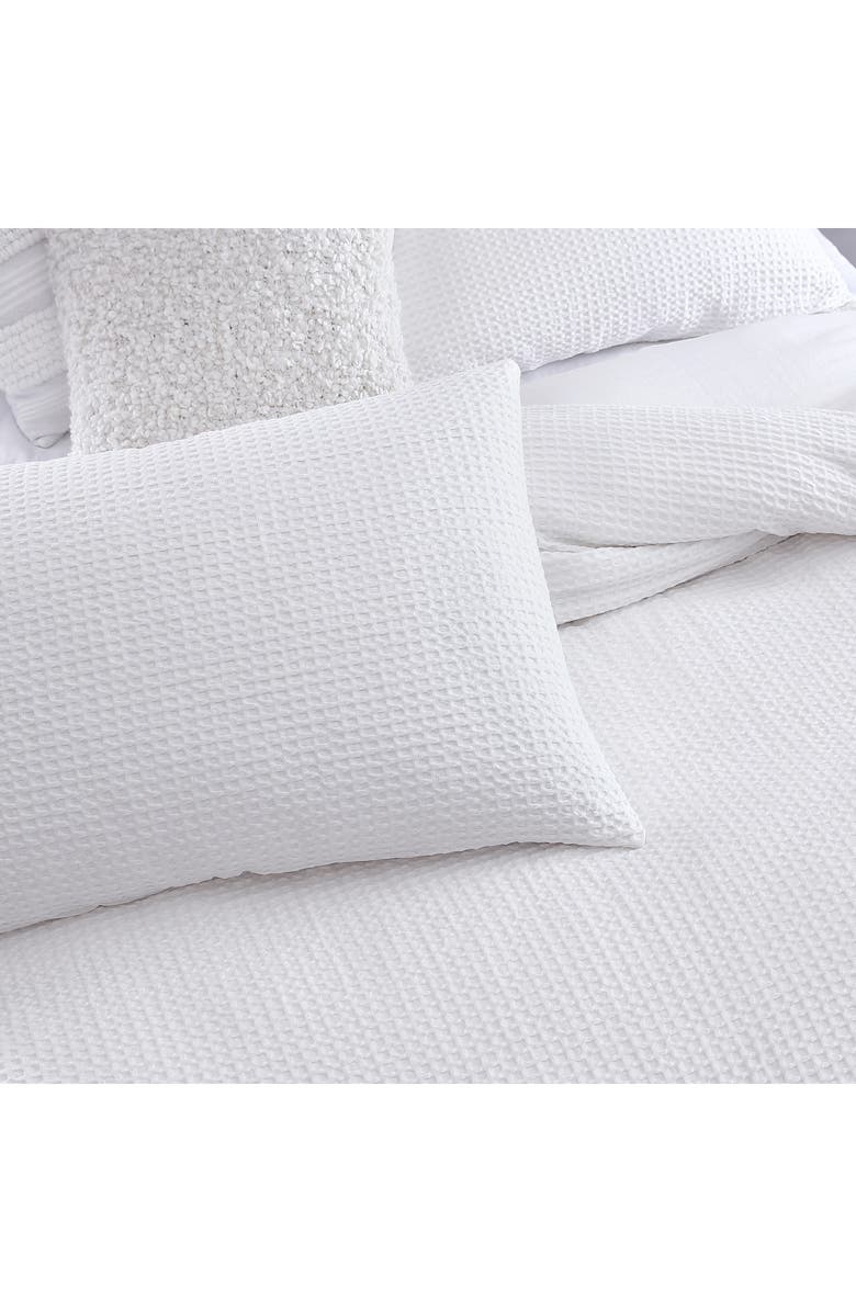 DKNY Modern Waffle Cotton Comforter & Sham Set, Alternate, color, White