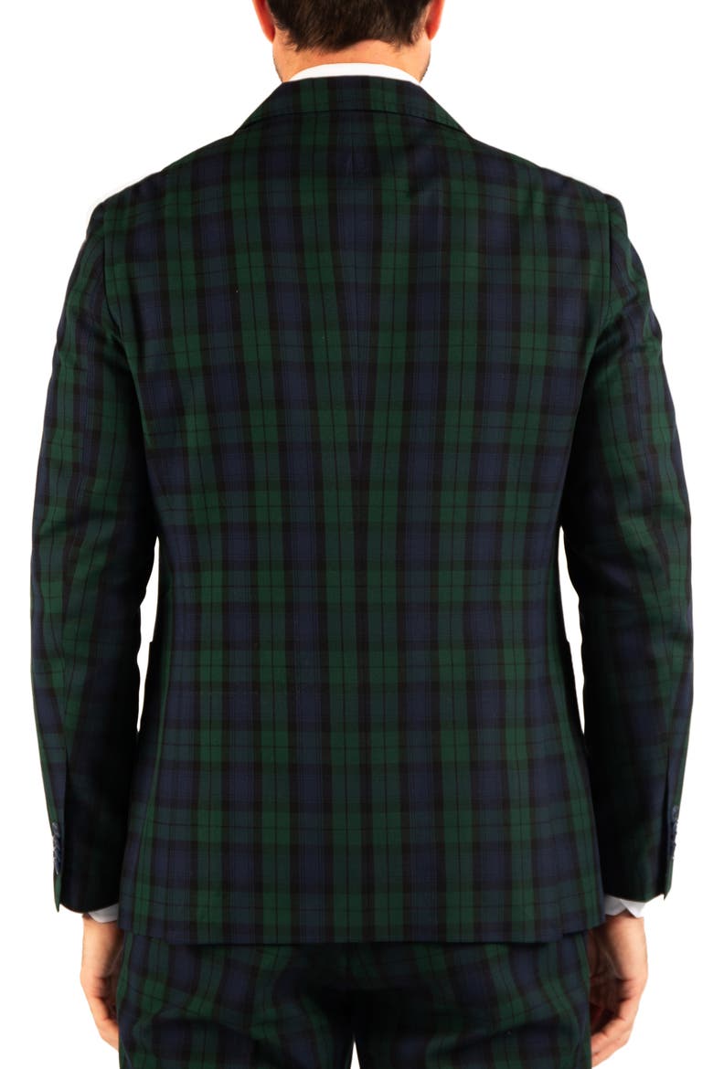 Holiday Blackwatch Plaid Sport Coat, Alternate, color, GREEN