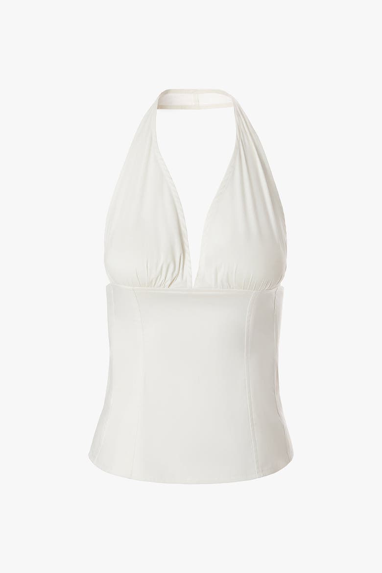 Halter Neck Corset Top, Alternate, color, IVORY