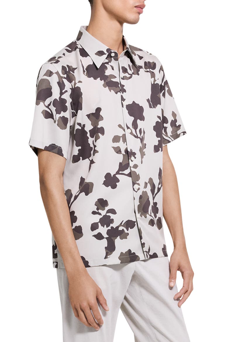 Irving Floral Short Sleeve Button-Up Shirt, Alternate, color, SILVER CLOUD MULTI - 2OY