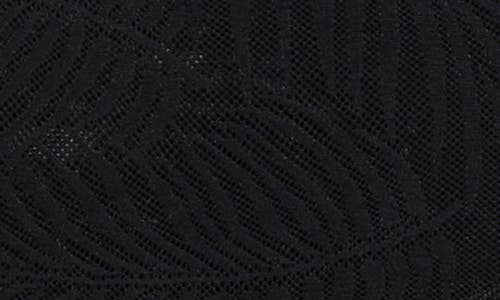 Meundies Allover Lace High Waist Briefs In Black Feather