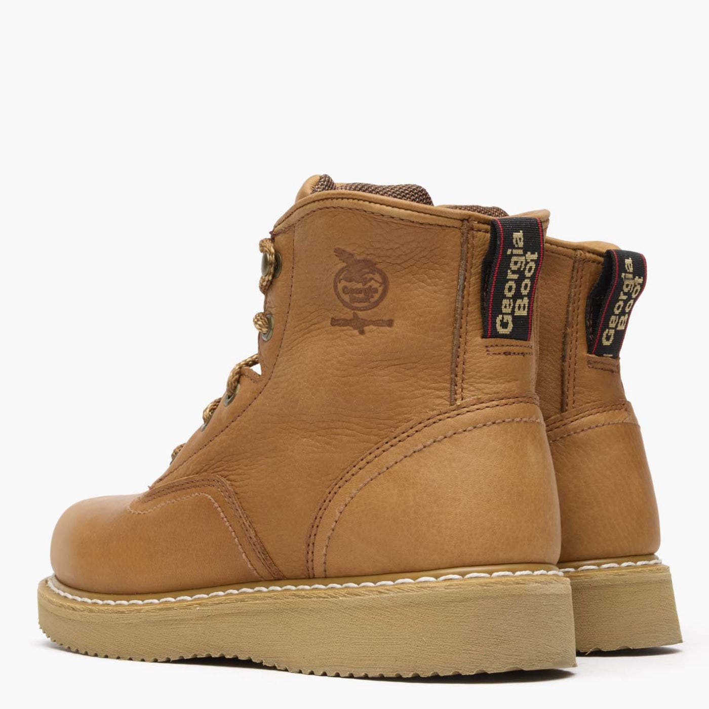 Georgia Boot Men's 6" Wedge Work Boot, Alternate, color, Barracuda Gold