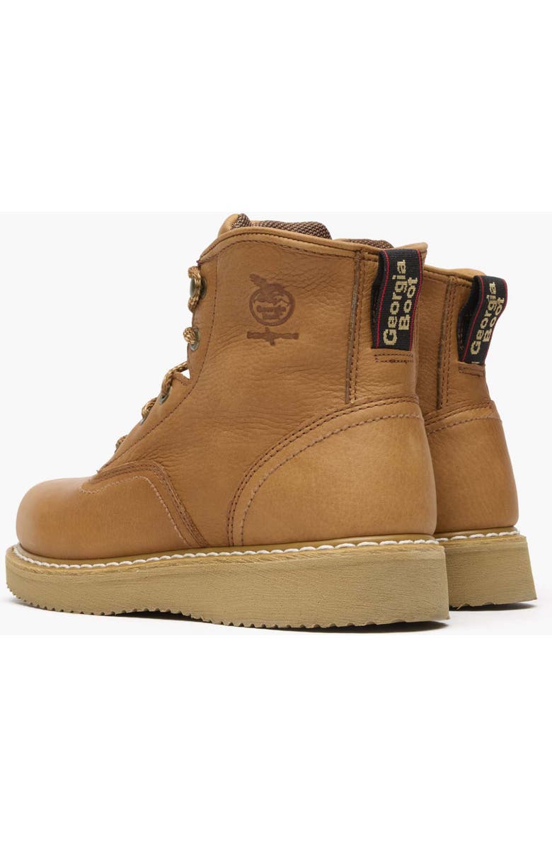 Georgia Boot Men's 6" Wedge Work Boot, Alternate, color, Barracuda Gold