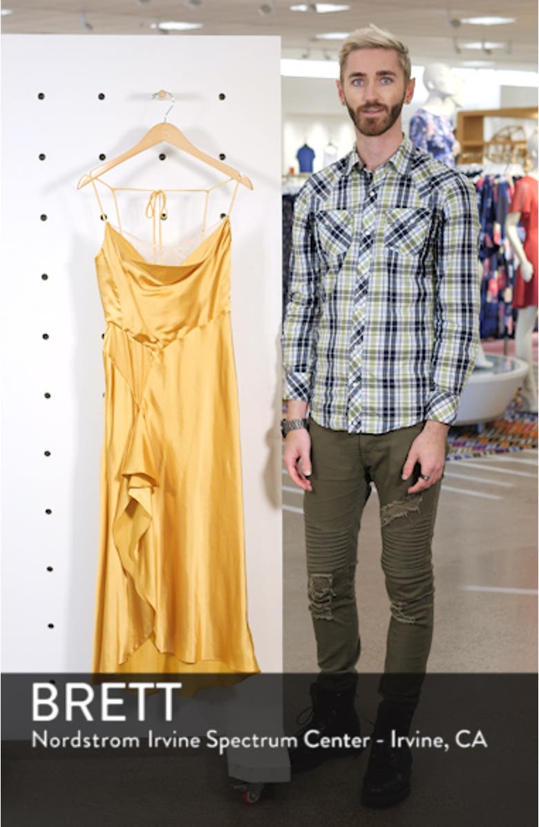 Lace Back Satin Slipdress, sales video thumbnail