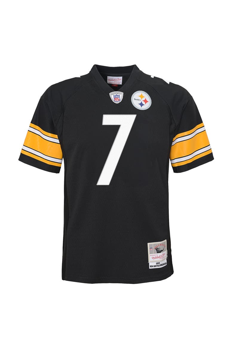 Youth Mitchell & Ness Ben Roethlisberger Black Pittsburgh Steelers 2004 Legacy Replica Jersey, Alternate, color, Black