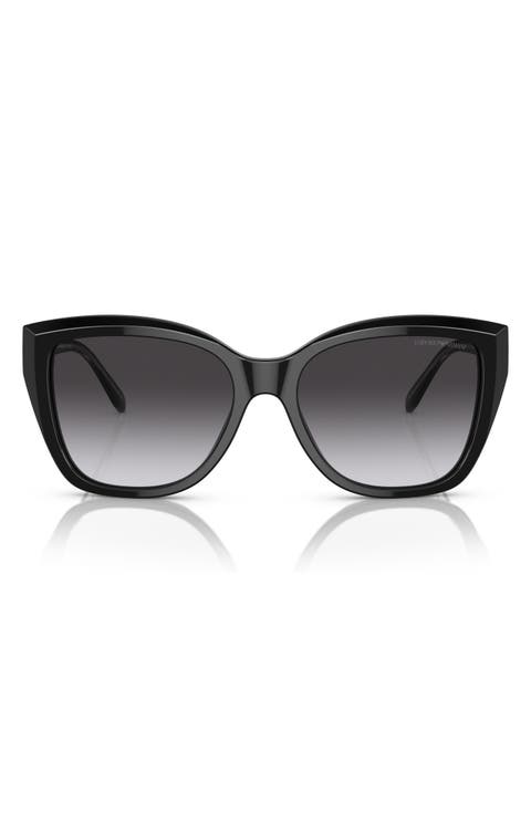 55mm Gradient Cat Eye Sunglasses