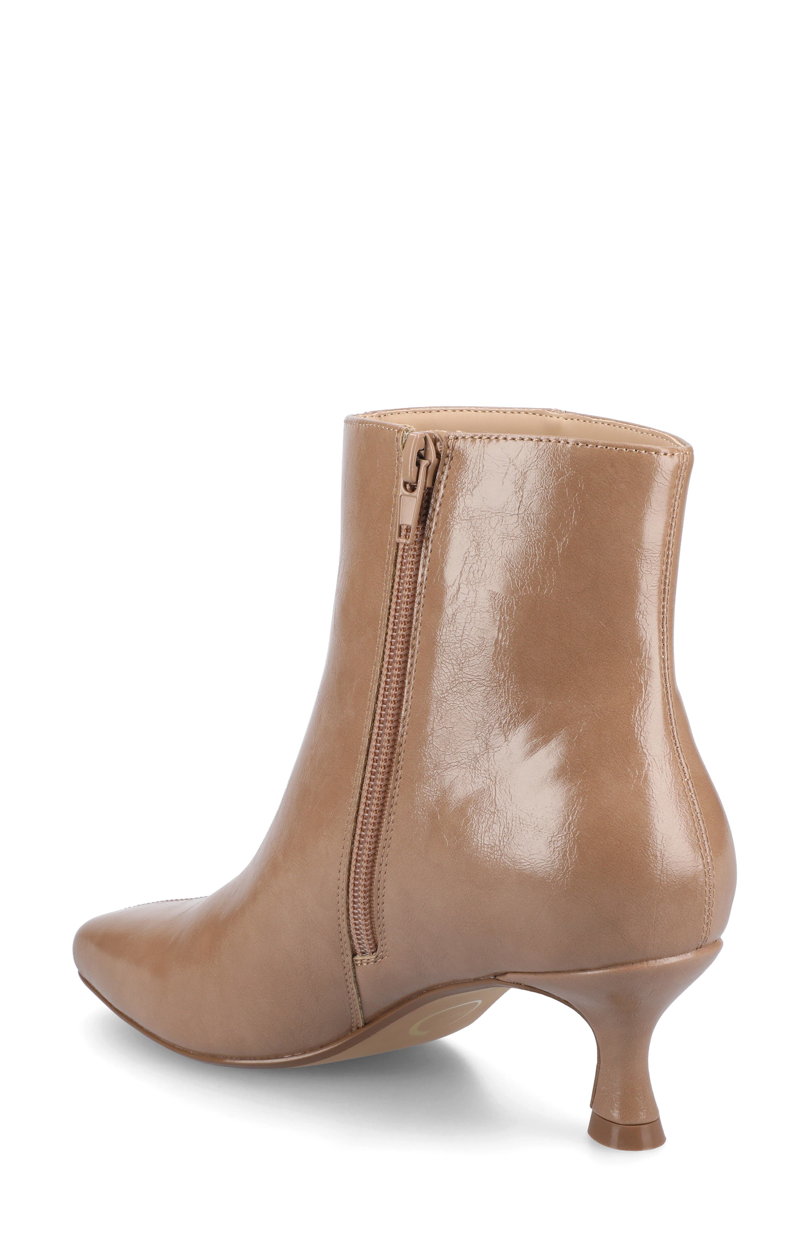 Journee Collection Kelssa Bootie, Alternate, color, Taupe Patent