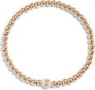 Nashelle Mother of Pearl Initial Beaded Bracelet