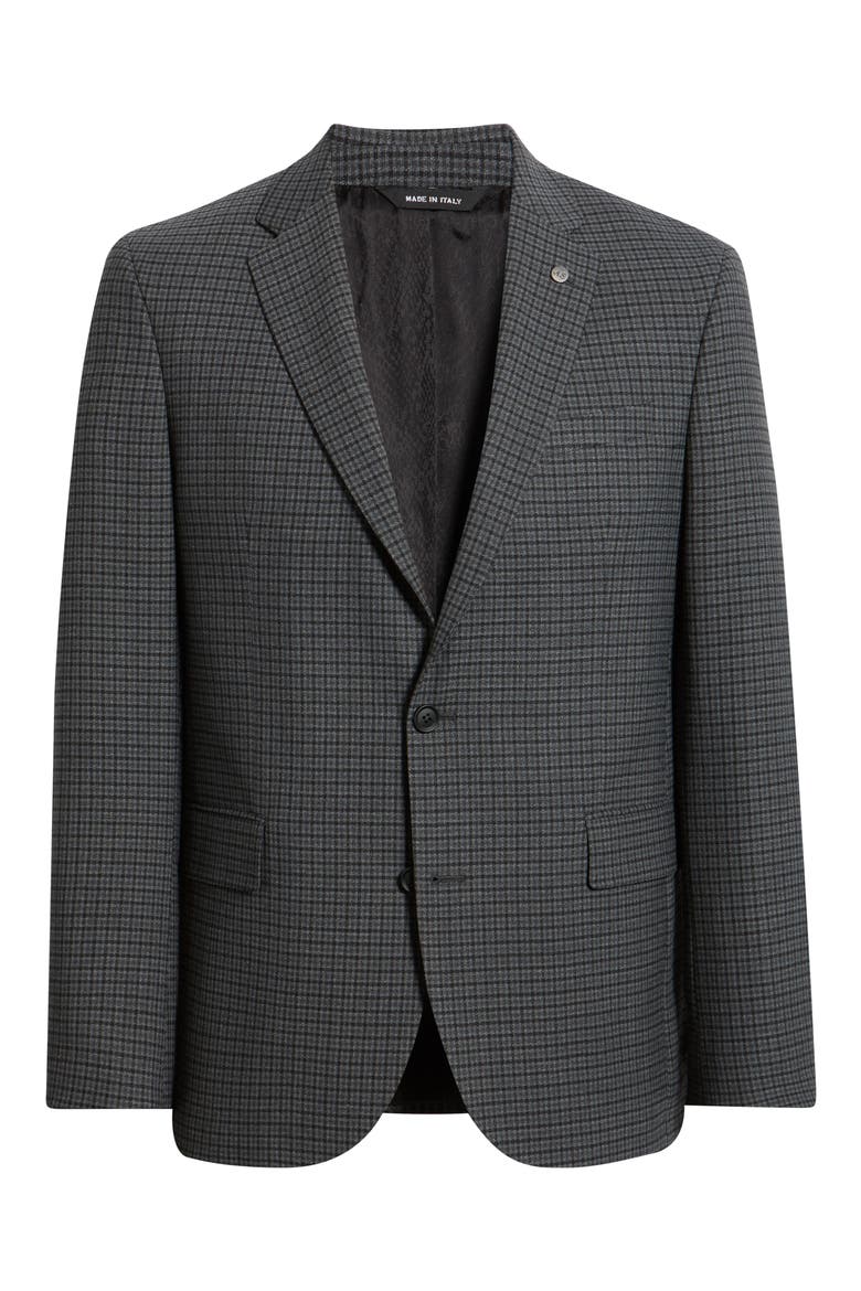 Ross Checked Slim Fit Sport Coat, Alternate, color, GREY