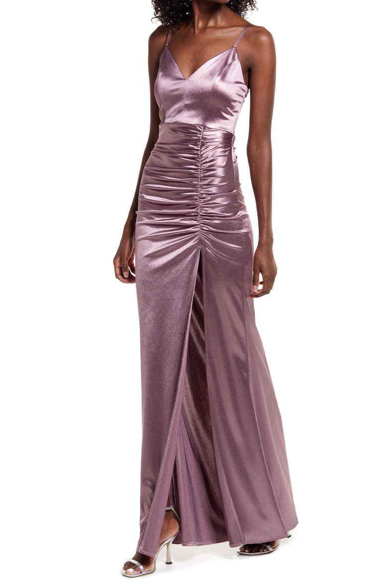 Ruched Dress, Main, color, LAVENDER