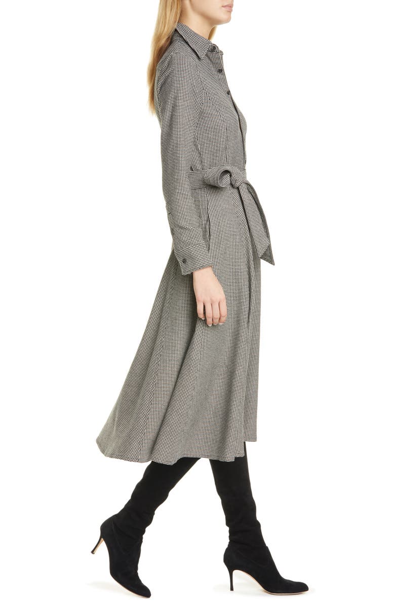 Polo Ralph Lauren Houndstooth Long Sleeve Midi Dress, Alternate, color,