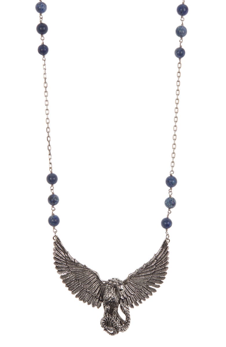 Roberto Cavalli Eagle & Snake Pendant Necklace, Main, color, 