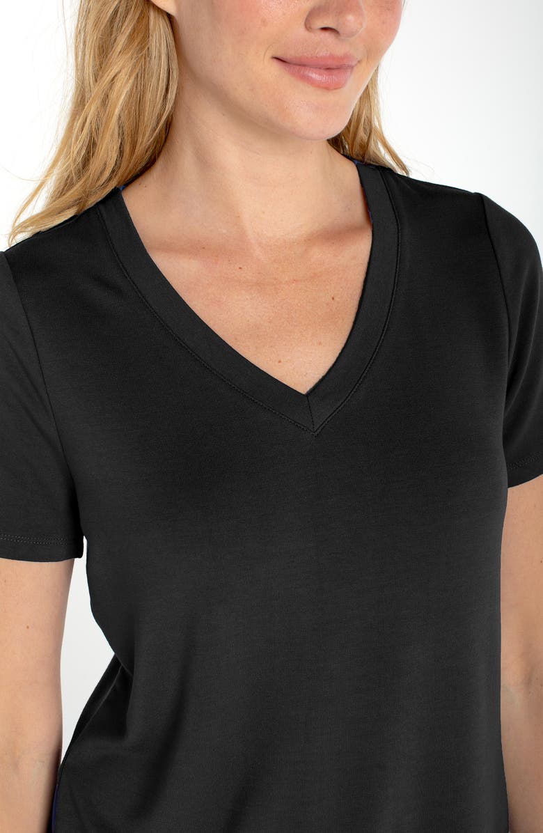 Liverpool Los Angeles Short Sleeve V-Neck T-Shirt, Alternate, color, Black