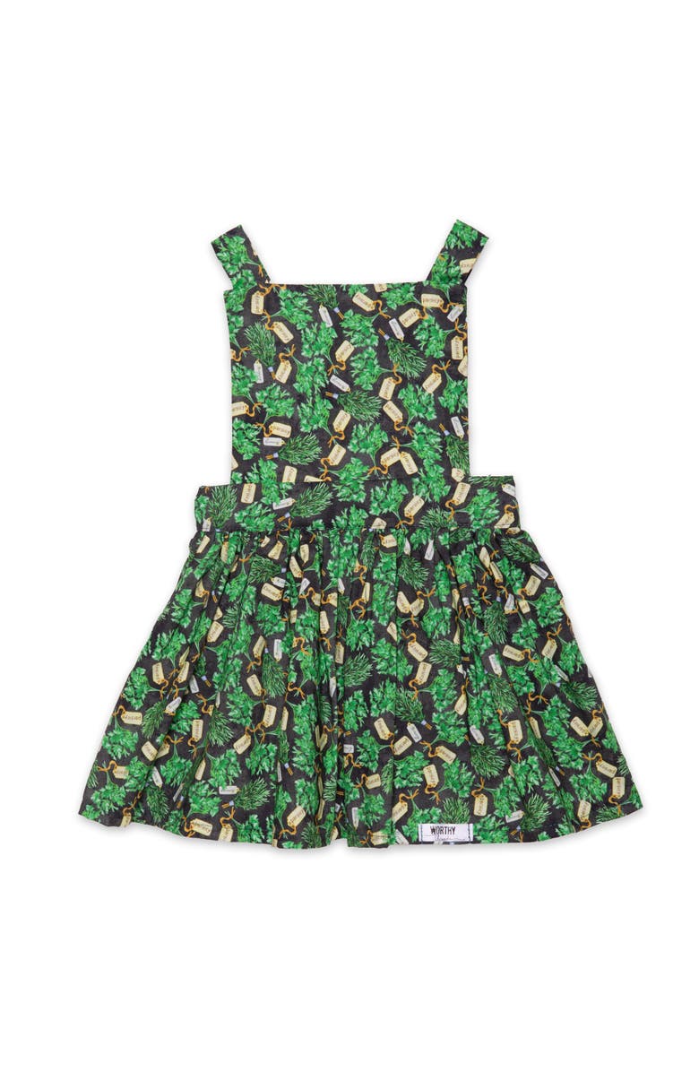 WORTHY THREADS Pinafore Dress, Main, color, Green