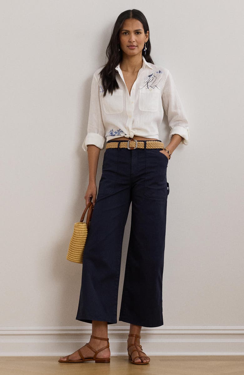 Lauren Ralph Lauren Relaxed Fit Linen Button-Up Shirt, Alternate, color,