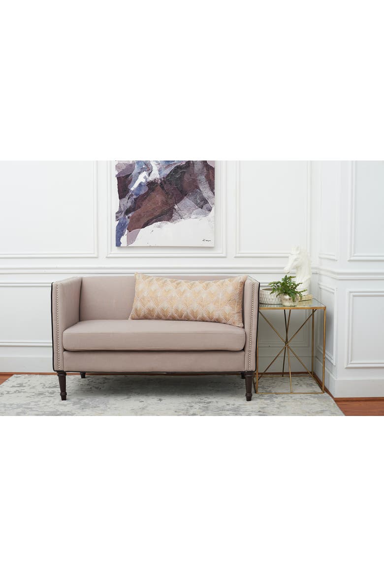 Coco Geometric Diamond Natural Tan Cotton Decor Throw Pillow, 15" x 35", Alternate, color, Brown