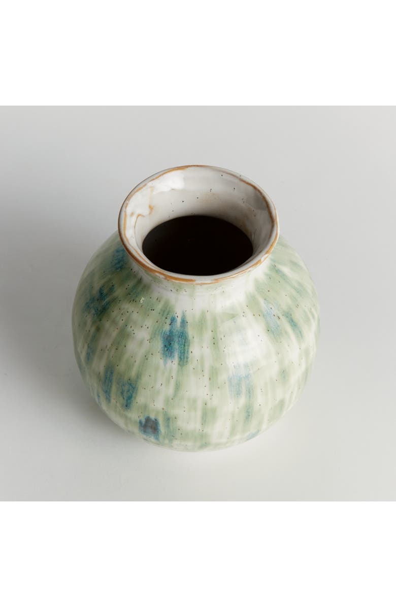 Napa Home & Garden Brosse Vase Small - Hand-Painted Green/Blue Stoneware, Alternate, color, Blue