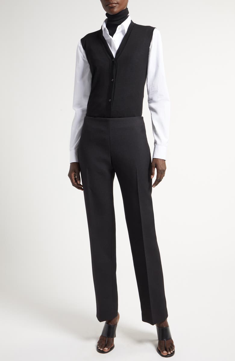 The Row Vesco Double Face Virgin Wool Ankle Pants, Alternate, color,