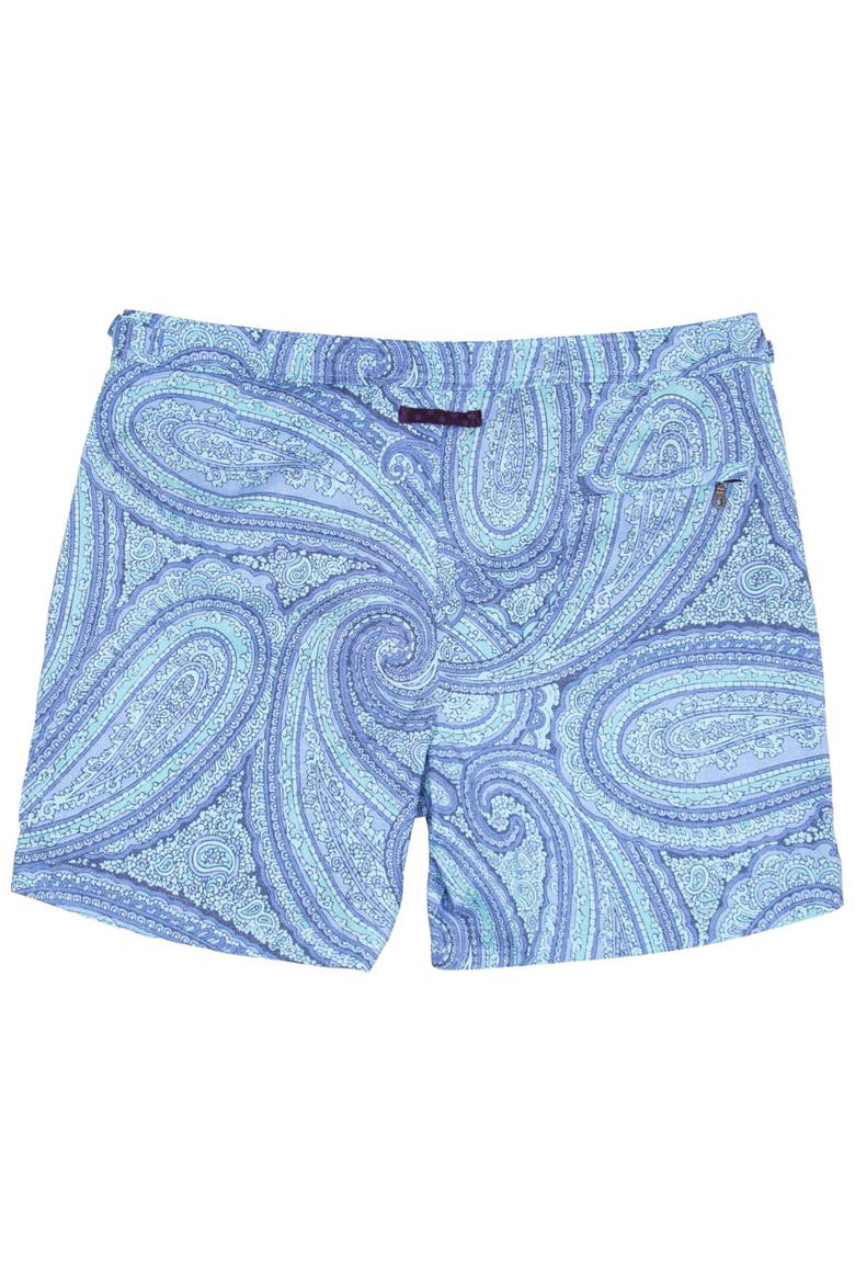 Neptune Tailored Swim Short, Alternate, color, Paisley Blue