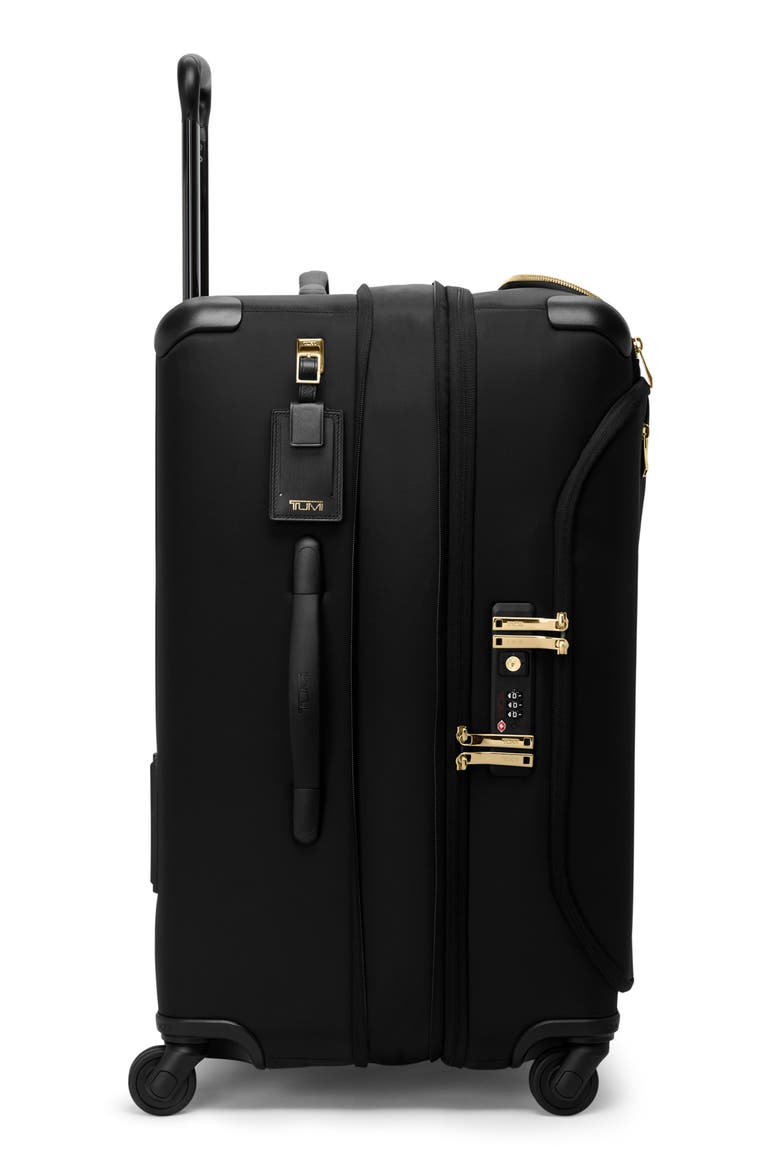Voyageur Léger Medium Dual Access Expandable Checked Luggage, Alternate, color, BLACK/ GOLD